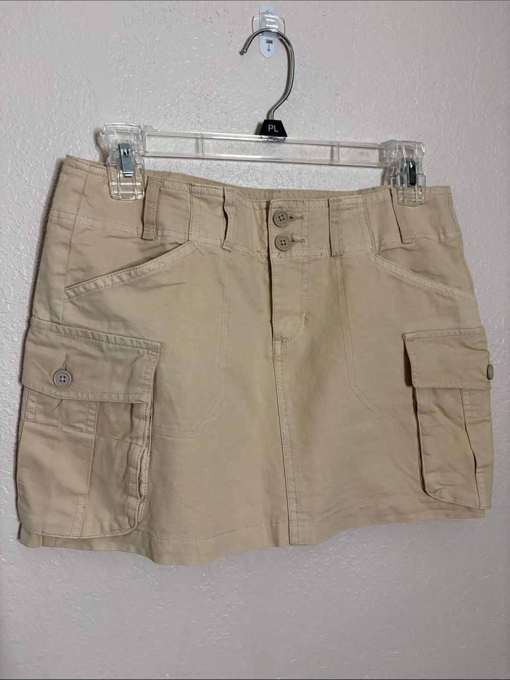 J. Galt Khaki Cargo Mini Skirt Medium Streetwear Skant